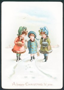 Niñas caminando en la nieve de English School
