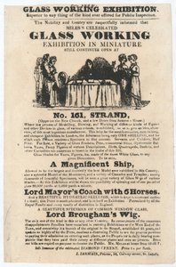 Exhibición de trabajo en vidrio, 161 Strand, julio de 1834