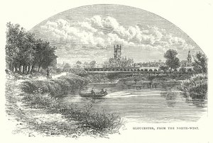 Gloucester, desde el noroeste (grabado) de English School