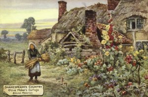 Cabaña de los fabricantes de guantes, Broad Marston, Worcestershire de English School