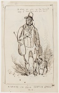 ¡Vete ya, he rechazado un billete de diez libras por ella! Un astuto de Tufton Street Pit, c.1825 de English School