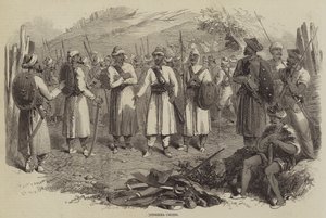 Jefes gurkhas (grabado) de English School