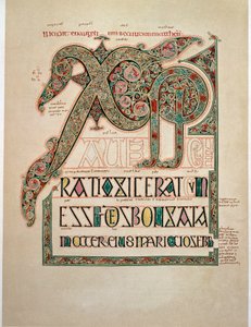 Evangelio según San Mateo, página del segundo Incipit de English School