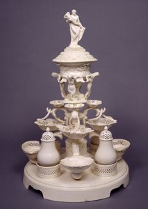 Gran plat de ménage o centro de mesa, Leeds Pottery, c.1780 de English School