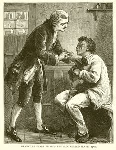Granville Sharp compadeciéndose del esclavo maltratado, 1703