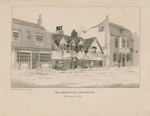 Casas de Beneficencia de Gravel Pit, Notting Hill Gate, Londres de English School