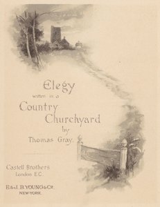 Elegía de Gray: Portada (litografía) de English School