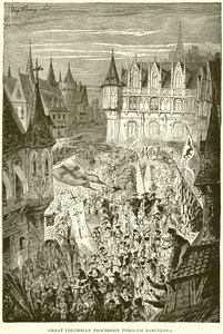 Gran procesión colombina por Barcelona de English School
