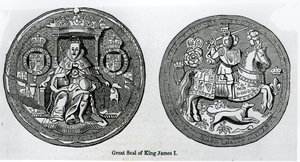 Gran Sello de James I (1566-1625) de English School