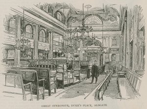 Gran Sinagoga, Dukes Place, Aldgate, Londres de English School