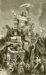 Degeneración griega. Creso en la pira funeraria de English School