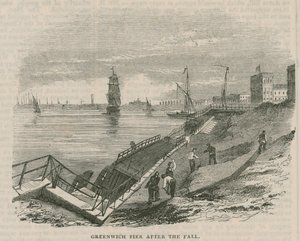 Muelle de Greenwich después de la caída
