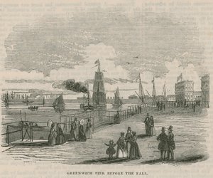 Muelle de Greenwich antes de la caída de English School