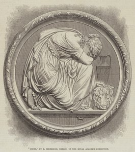 "Duelo," por R Siemering, Berlín, en la Exposición de la Real Academia (grabado) de English School