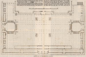 Plano del edificio de la Exposición Internacional de 1862 de English School