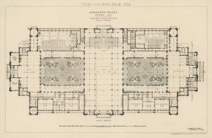 Plano del suelo de la terraza norte del Alexandra Palace