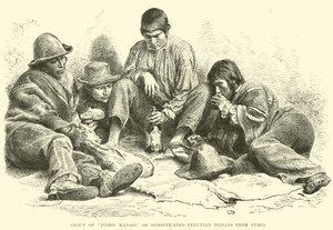 Grupo de Indios Mansos, o indios peruanos domesticados de Cuzco de English School
