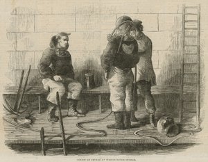 Grupo de buzos en el Puente de Westminster