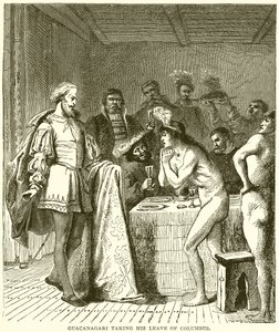 Guacanagari despidiéndose de Colón de English School