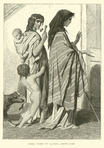 Mujeres gitanas de Eslavonia pidiendo limosna de English School