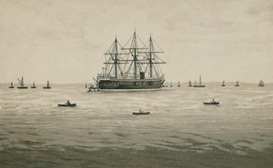 HMS Penelope (litografía) de English School