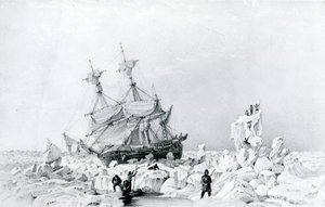 HMS Terror atrapado en el hielo de English School