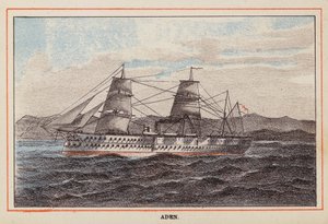HM Indian Troop-Ship: Adem (grabado coloreado) de English School
