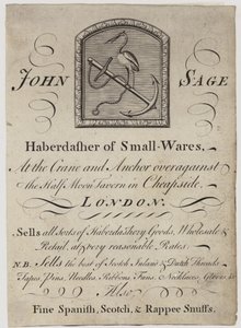 Merceros, John Sage, tarjeta comercial de English School