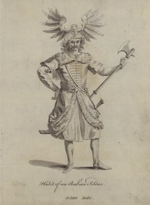 Hábito de un soldado árabe (grabado) de English School