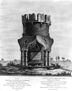 Monumento Hackendown, grabado por J. Basire, 1780 de English School