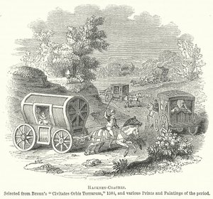 Hackney-Coaches (grabado) de English School