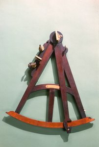 Cuadrante de Hadley con escala transversal (caoba, latón y marfil)