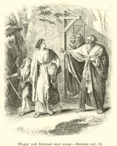 Agar e Ismael expulsados, Génesis, xxi, 14 de English School