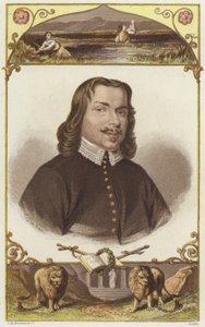 Retrato de medio cuerpo de un hombre con ropa del siglo XVIII