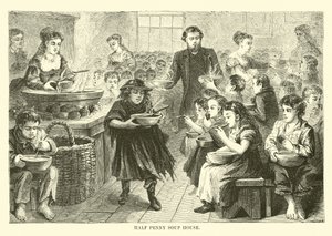 Casa de sopa de medio penique de English School