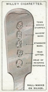 Marcas de contraste en plata de English School