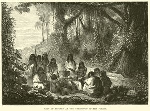 Parada de indios en el umbral del bosque de English School