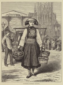 Mujer del mercado de Hamburgo de English School