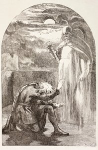 Hamlet ve el fantasma, el espíritu de su padre, de 