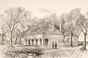 Hanover Court House, Virginia (litografía) de English School