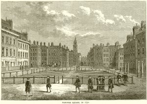 Hanover Square, en 1750 de English School