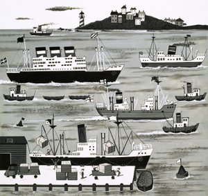 Escena portuaria