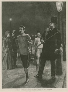Liebre y Sabuesos en las calles de Londres de English School