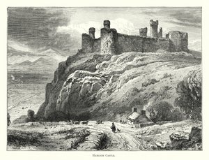 Castillo de Harlech (grabado) de English School