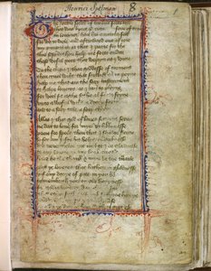 Harley 2392, f.1 Troilo y Criseyde, de Geoffrey Chaucer (vitela) de English School
