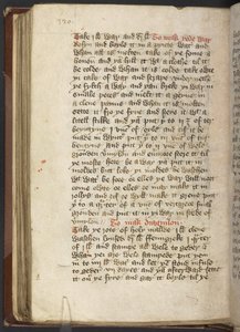Harley MS 2378 Recetas médicas y culinarias, c.1395 (tinta sobre vitela) de English School