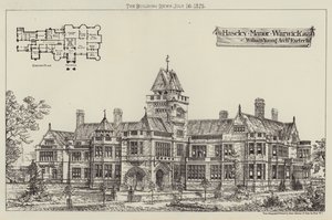 Haseley Manor, Warwick (grabado) de English School