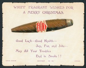 Puro habano, tarjeta de Navidad