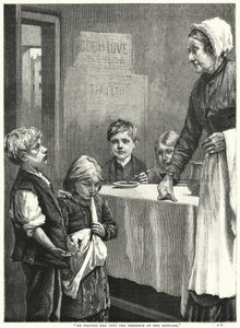 "La guió hacia la presencia de la señora" de English School