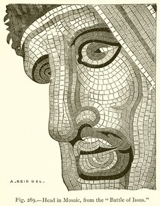 Cabeza en mosaico, de la Batalla de Issus